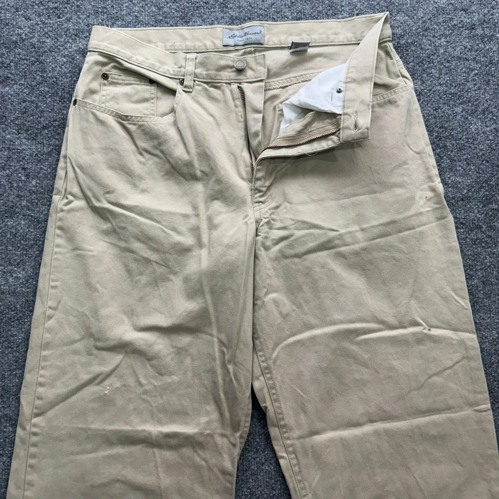 Eddie Bauer Pants Men's 32x30 Khaki Cotton Casual Chinos Style 0052
